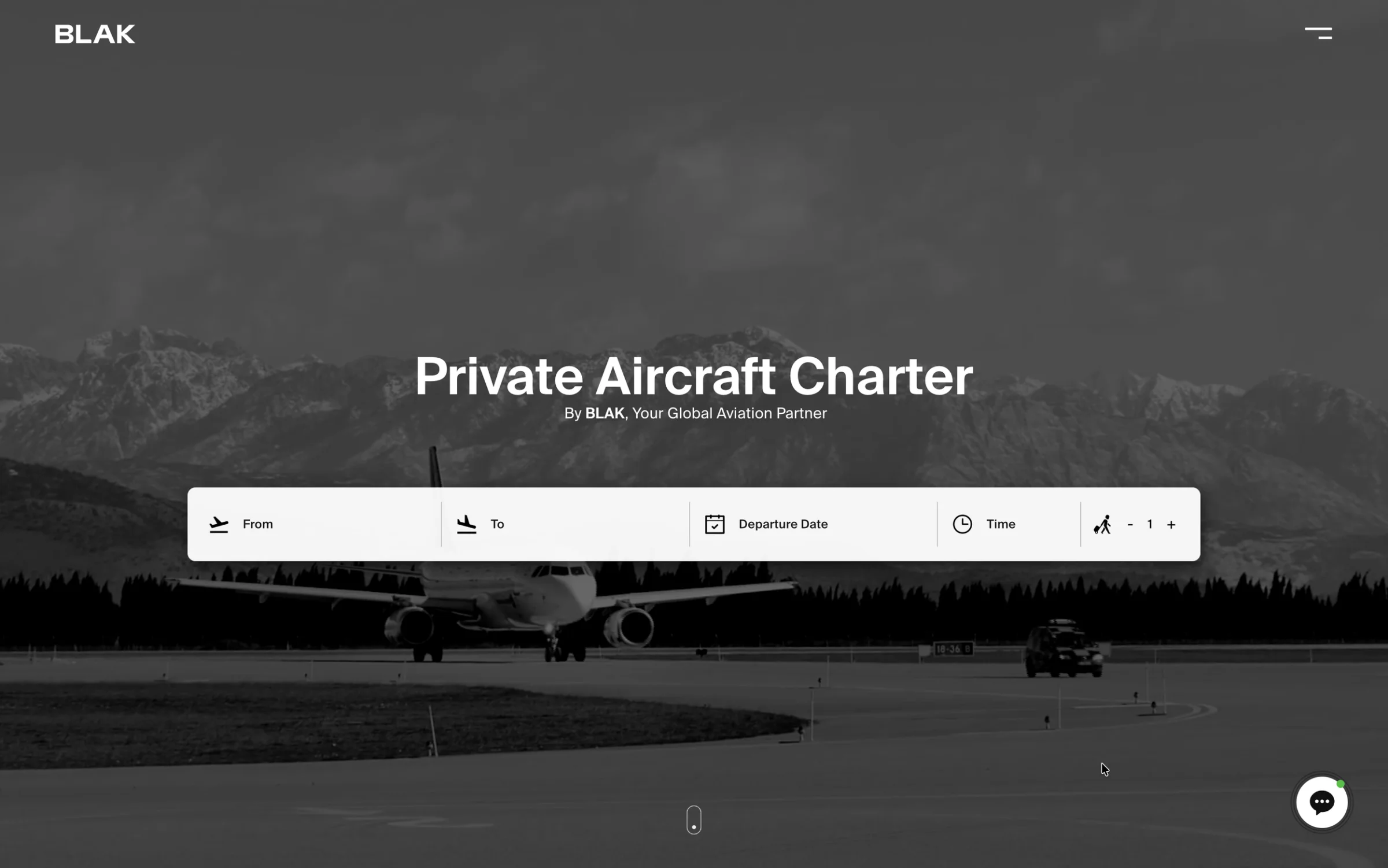 FLY JET BLAK — website screenshot